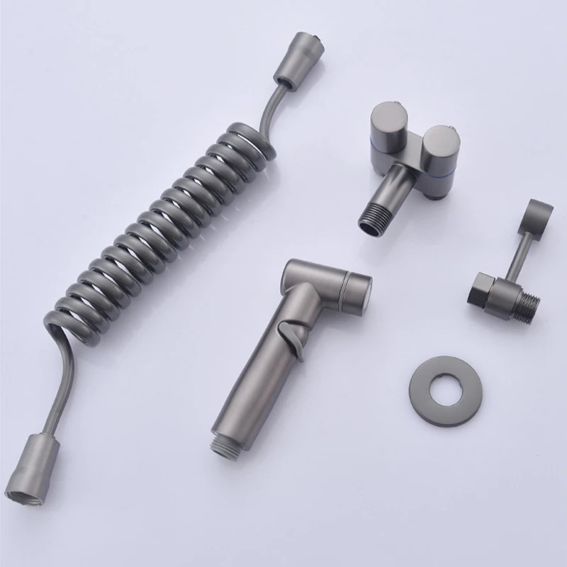 2024 New Hand Held Bidet Sprayer for Toilet, Mini Toilet Faucet Sprayer Shower Portable Bidet Set,double outlet angle valve thumbnail 6