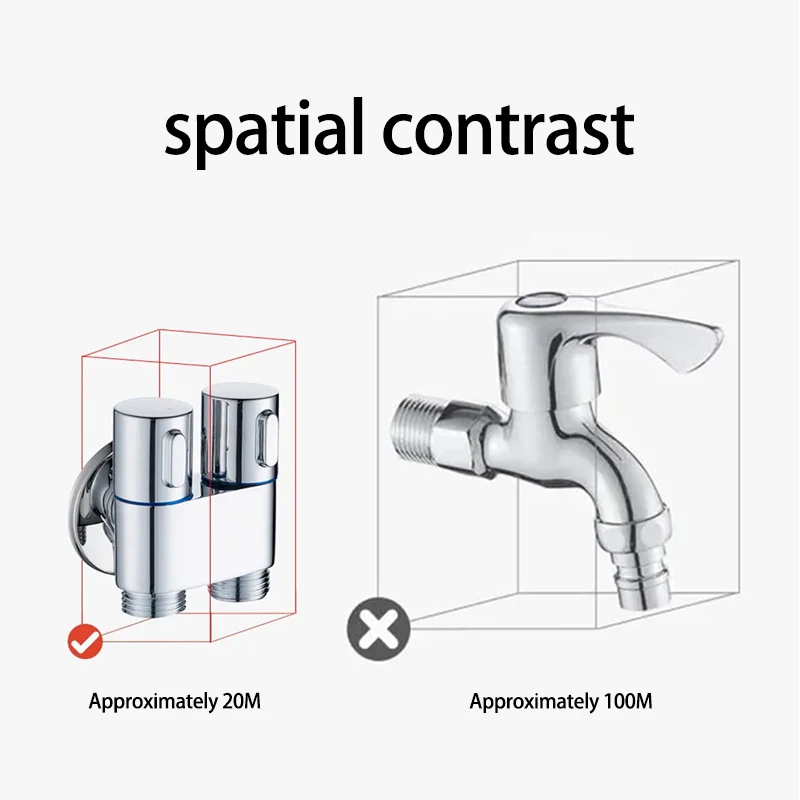 2024 New Hand Held Bidet Sprayer for Toilet, Mini Toilet Faucet Sprayer Shower Portable Bidet Set,double outlet angle valve thumbnail 5