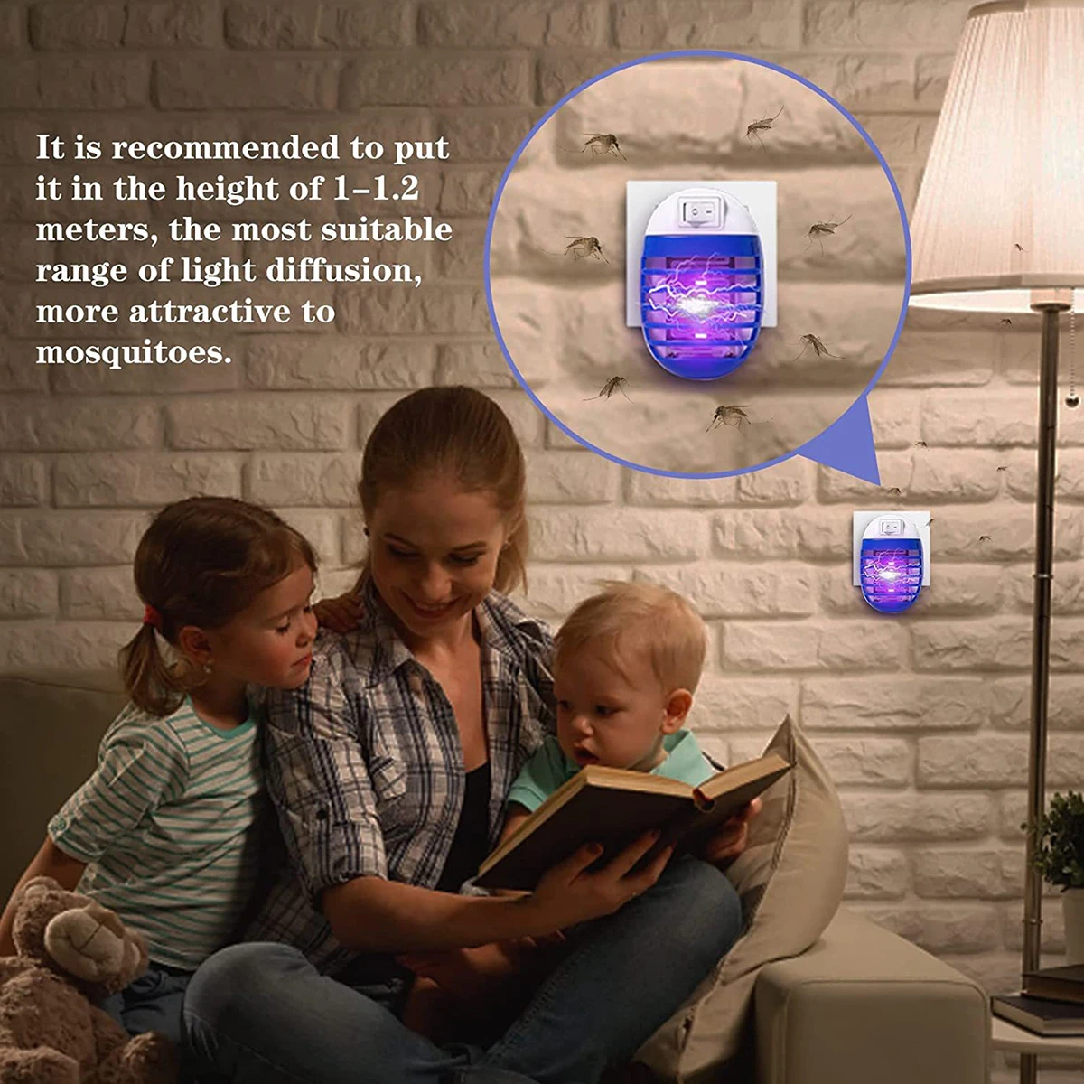 2Pcs LED Socket Mosquito Killer Lamp US/EU Plug Electric Mosquito Fly Bug Insect Trap Killer Night Lamp thumbnail 5