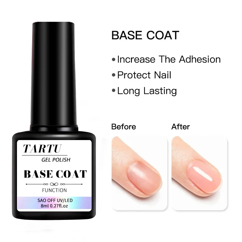 8ml Multi-Use Functional Gel Nail Art Set Base Coat Diamond Top Coat,Matte Top,Soak Off Gel Nail Polish for Nail Art Design Tool thumbnail 3