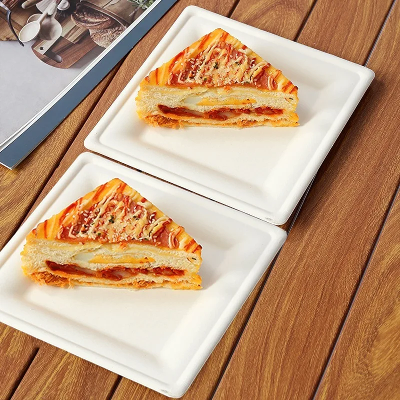 20/50PCS White Disposable Square Paper Plates Eco-friendly Paper Food Plates Barbecue Salad Bread Dessert Party Tableware thumbnail 5