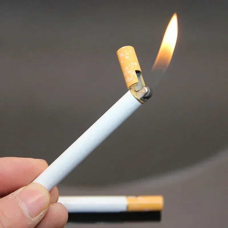 Mini Soft Flame Lighter Cigarette Style Grinding Wheel Flint Torch Gas Lighters Pocket Lighter Cigarette Accessories Gadget Gift thumbnail 2