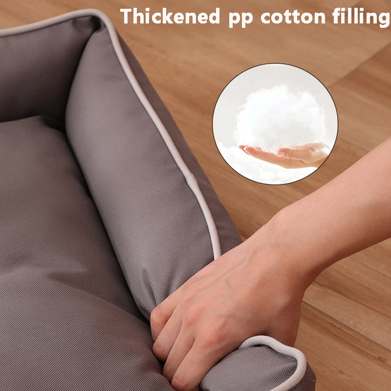 Four Season Square Dog Bed for Large Dog Mattress Bite-resistant Cat Bed Soft Thickened Dog Bed Waterproof Sofa Pet House thumbnail 4