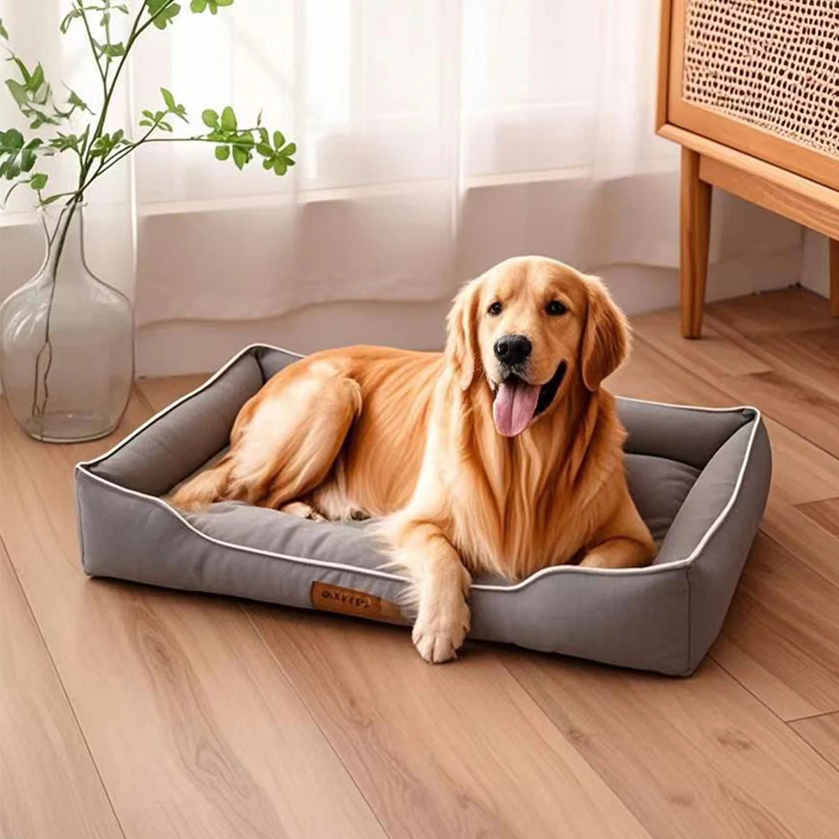Four Season Square Dog Bed for Large Dog Mattress Bite-resistant Cat Bed Soft Thickened Dog Bed Waterproof Sofa Pet House thumbnail 2