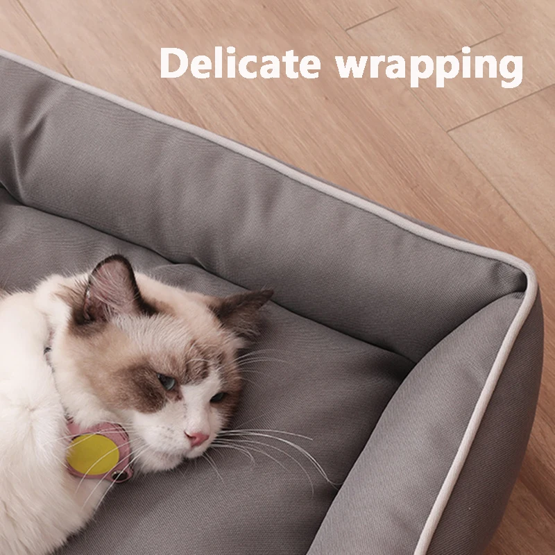 Four Season Square Dog Bed for Large Dog Mattress Bite-resistant Cat Bed Soft Thickened Dog Bed Waterproof Sofa Pet House thumbnail 3