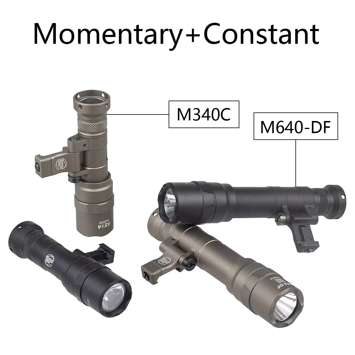 Tactical Surefire M600 M340 DF M640 SF Flashlight M340V Scout Light 20mm Picatinny Rail M LOK Mount Airsoft Hunting Light Lamp thumbnail 2