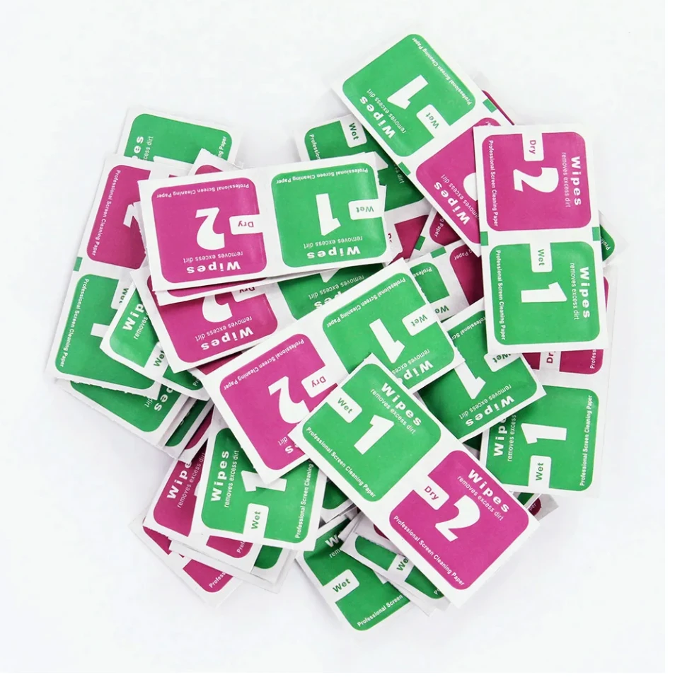 5PCS Wet Dry Wipes Cleaning Cloths Dust Sticker Tools For Tempered Glass Screen Protector Guard Film For Phones Camera Tablet thumbnail 5