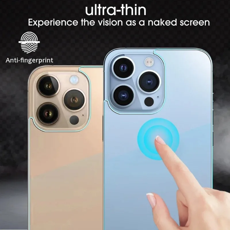 1-3PCS Back Screen Tempered Glass For iPhone 17 16 15 12 14 13 Pro Max 14 16 15 Plus 12 13 Mini Phones Screen Protector Films thumbnail 6