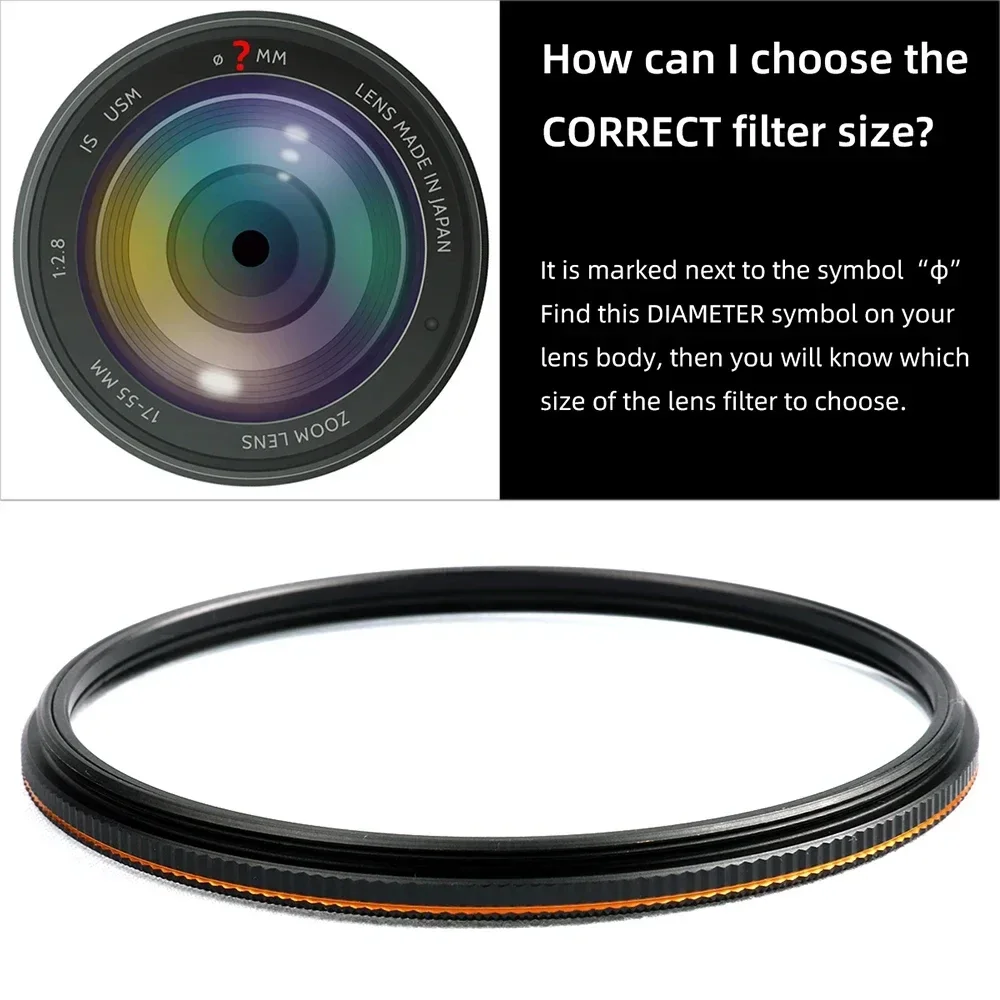 Lightdow UV+CPL+FLD+ND 2 4 8 Camera Lens Filter 6 in 1 Kits 49mm 52 55 58 62 67 72 77 82mm Kit for Cannon Nikon Sony Camera Lens thumbnail 4