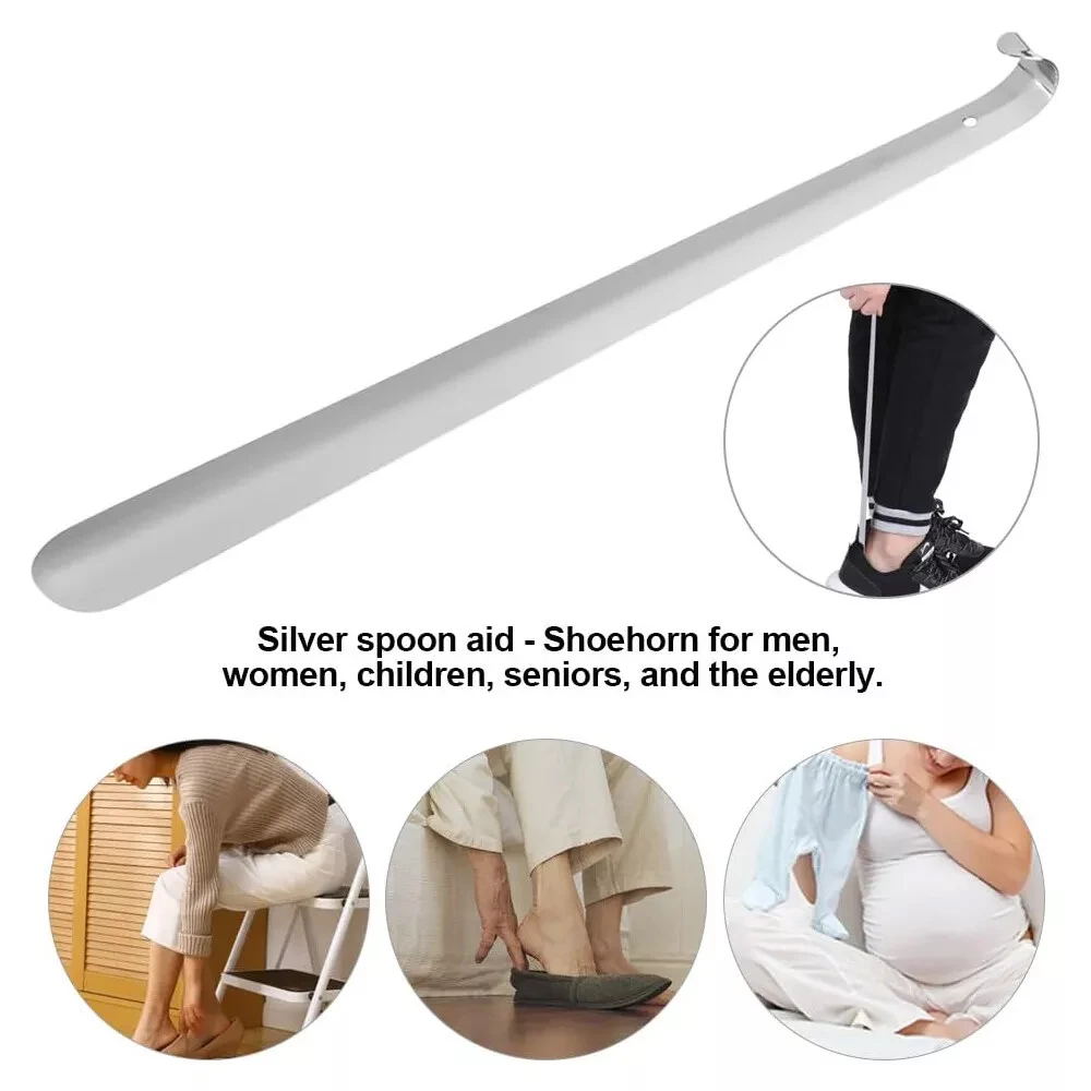 Professional Shoehorn 42/52cm Stainless Steel Shoe Horns Easy Handle Metal Shoe Extractor Lazy Shoe Helper Shoe Accessories thumbnail 4