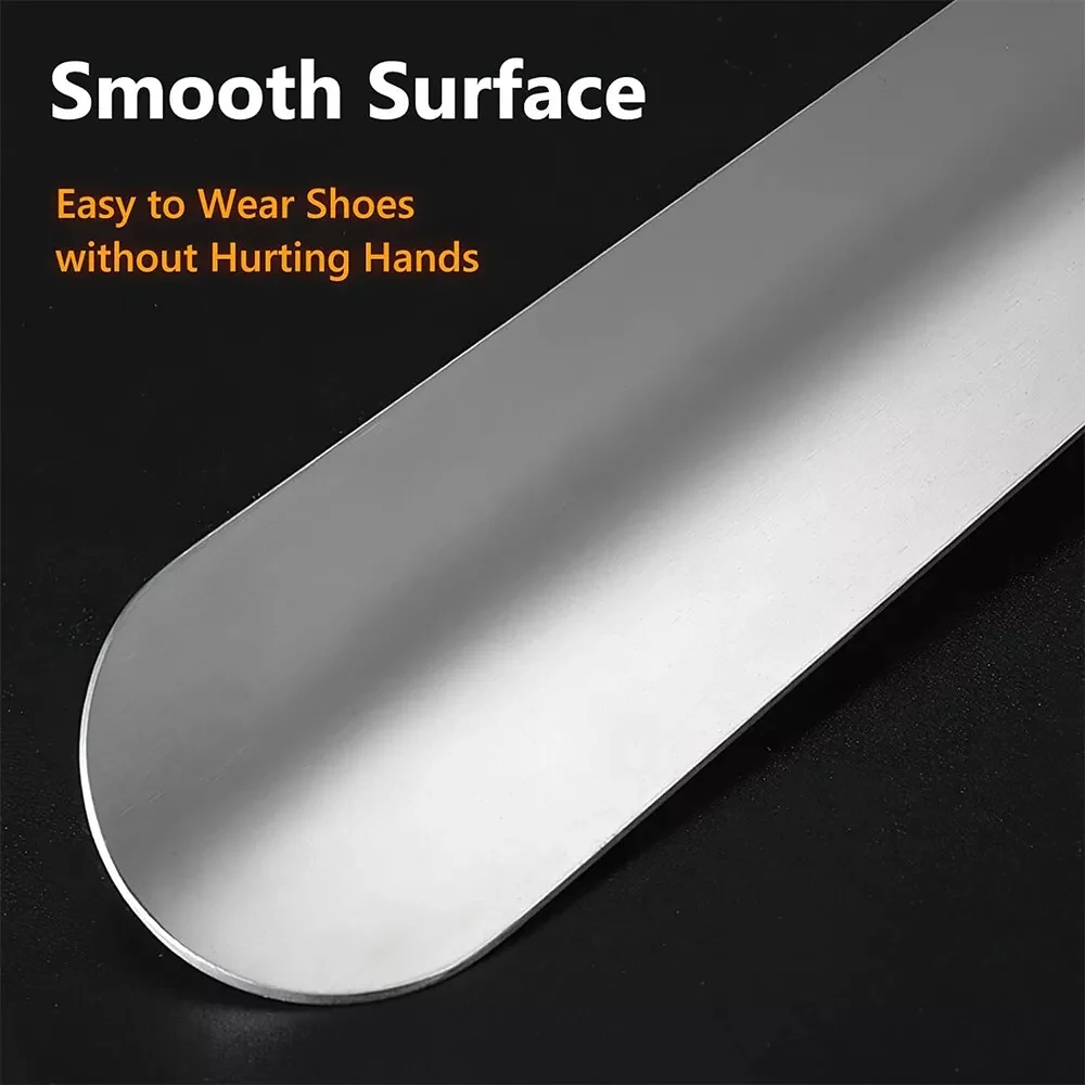 Professional Shoehorn 42/52cm Stainless Steel Shoe Horns Easy Handle Metal Shoe Extractor Lazy Shoe Helper Shoe Accessories thumbnail 6