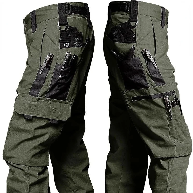 Wear Resistant Work Pant Man Multi-pocket Straight Cargo Trousers Outdoor Jogging Tactical Pants Spring Autumn Casual Trousers thumbnail 5