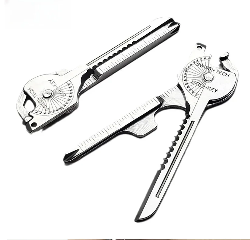 Keychain Multi-tool Compact Multifunctional Keychain Gadget Portable Tool with Screwdriver Bottle Opener Camping Emergency Tool thumbnail 5