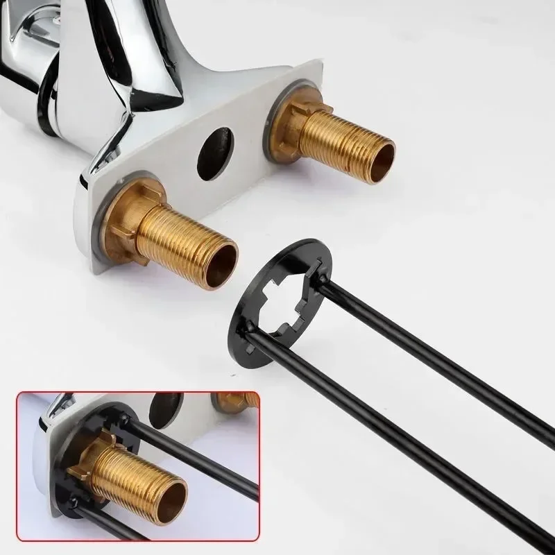 5-in-1 Sink Wrench Multifunctional Carbon Steel Faucet Key Plumbing Pipe Wrench Bathroom Kitchen Sink Repair Set Hardware Tools thumbnail 4