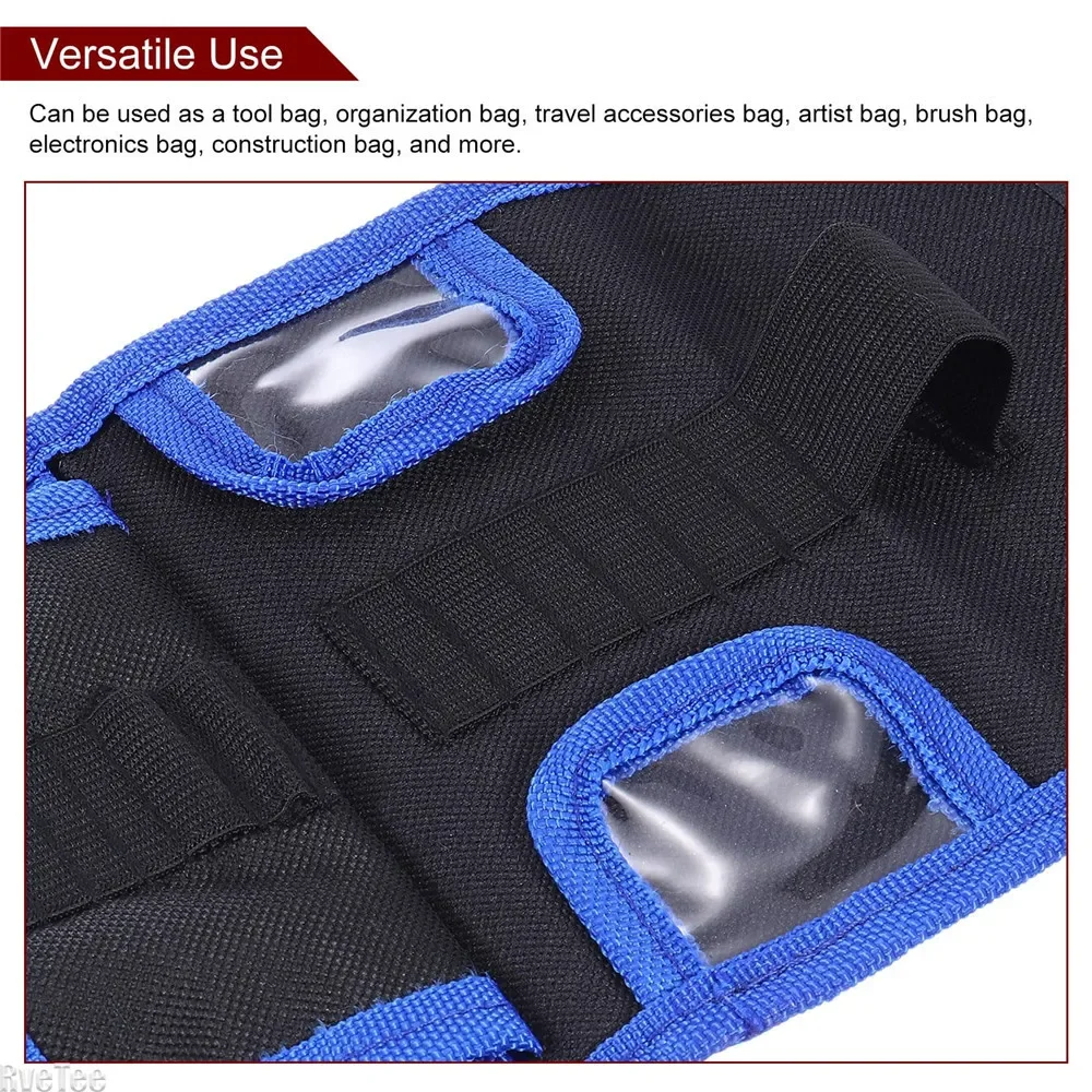 Up Storage Roll Tool Bag with Small Bag for Screwdriver Screw Professional Screwdriver Bits thumbnail 2