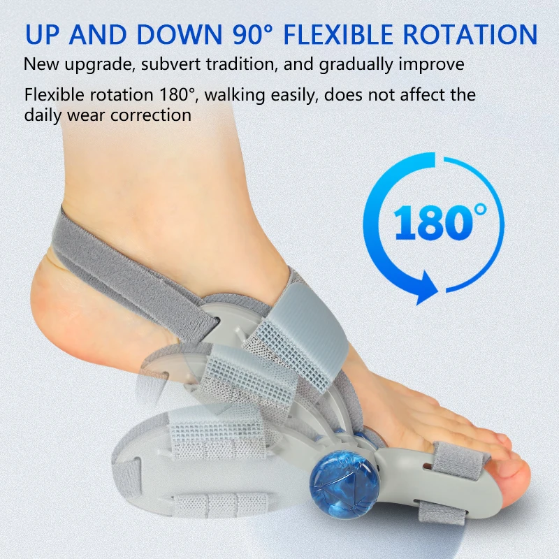 Unisex Bunion Corrector Foot Hallux Valgus Braces Rotatable Toe Separator Straightener Adjustable Pedicure Finger Toe Corrector thumbnail 2