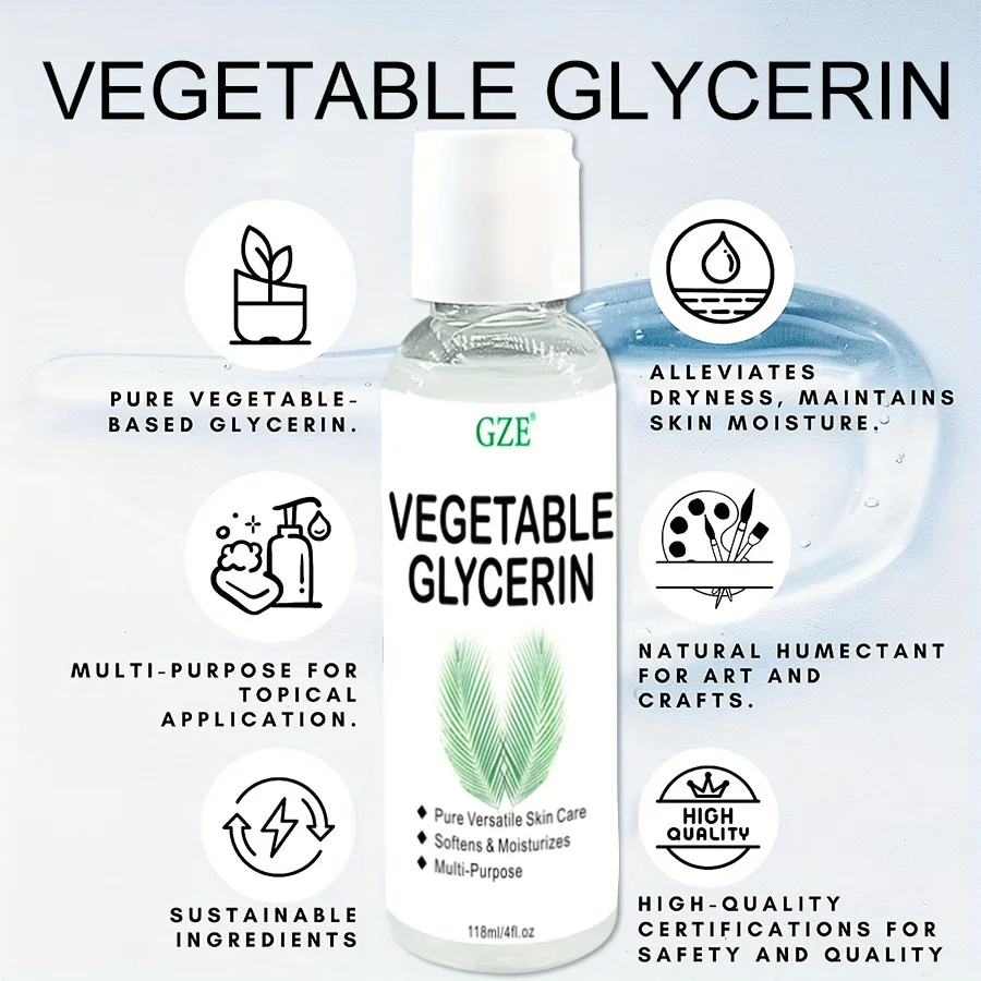 GZE Vegetable Glycerin, 100% Pure, Versatile Skin Care, Softening and Moisturizing, Multi-PURPOSE AND VERSATILE SKIN CARE thumbnail 2