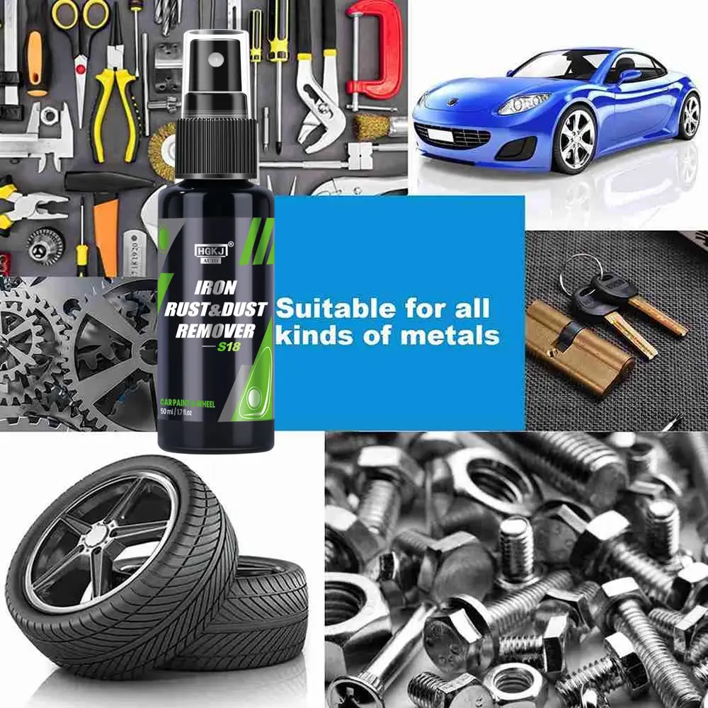 HGKJ Car Paint & Wheel Iron Particles Powder Cleaning Super Rust Dust Remover Spray Metal Surface Defender Auto Rim Cleaner thumbnail 5