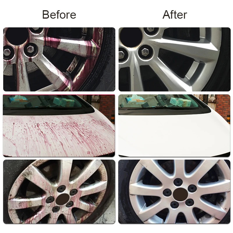HGKJ Car Paint & Wheel Iron Particles Powder Cleaning Super Rust Dust Remover Spray Metal Surface Defender Auto Rim Cleaner thumbnail 6