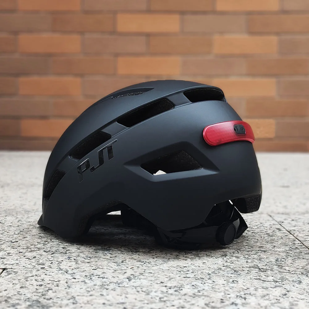 PJT New Cycling Helmet In-Mold Mountain Road USB Rechargeable Tail light Bicycle Bike Helmet Sports Safe Hat MTB Cycling Helmet thumbnail 3