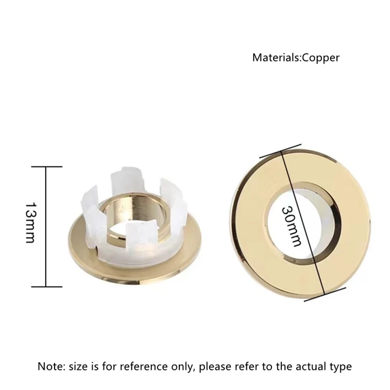 Overflow Hole Decorative Cover Copper 1Pcs Sink Hole Round Overflow Cover Insert Black Basin Sink Bathroom Faucet Insert Ring thumbnail 6