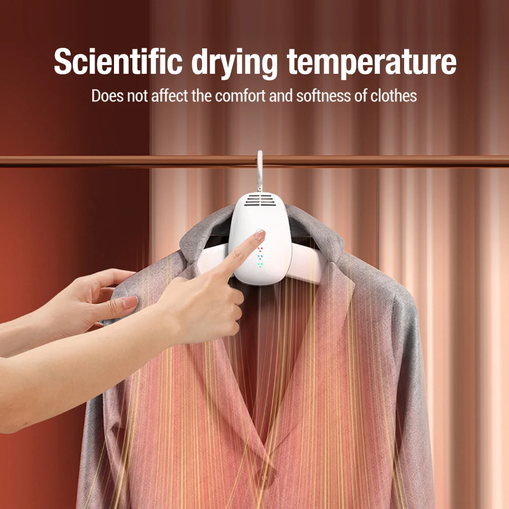 1/2 Portable Electric Clothes Dryer Hanger Warmer 220V Outdoor Travel Garment Clothing Shoes Heater Quickly Drying & Sterilizing thumbnail 3