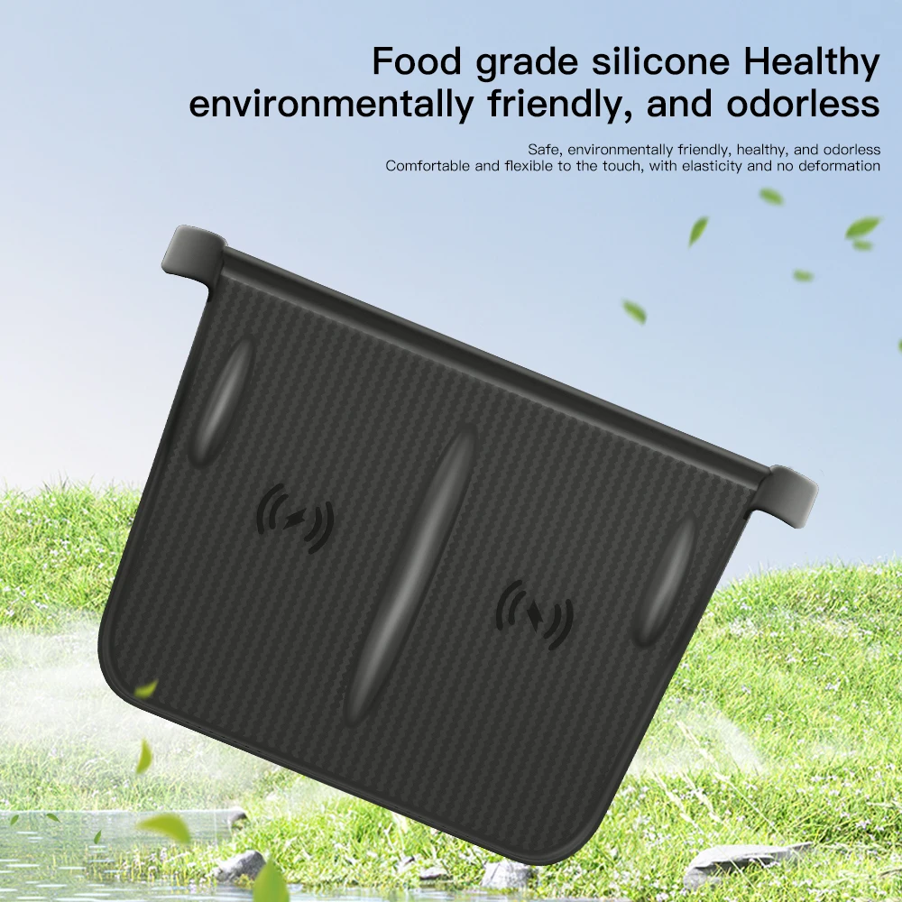 YZ For Tesla Model 3 Y Highland Juniper 2021-2025 Silicone Anti-skid Pad For Tesla Car Phone Wireless Charging Pad Accessories thumbnail 2