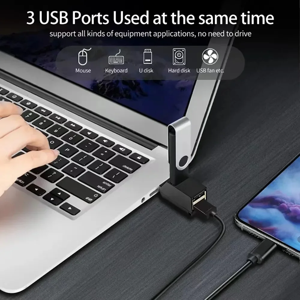 USB 3.0 HUB Extender Car Splitter Multi Port USB Hubs 2.0 Laptop Office Multi Function Reading Usb Disk Charging Adapter thumbnail 4
