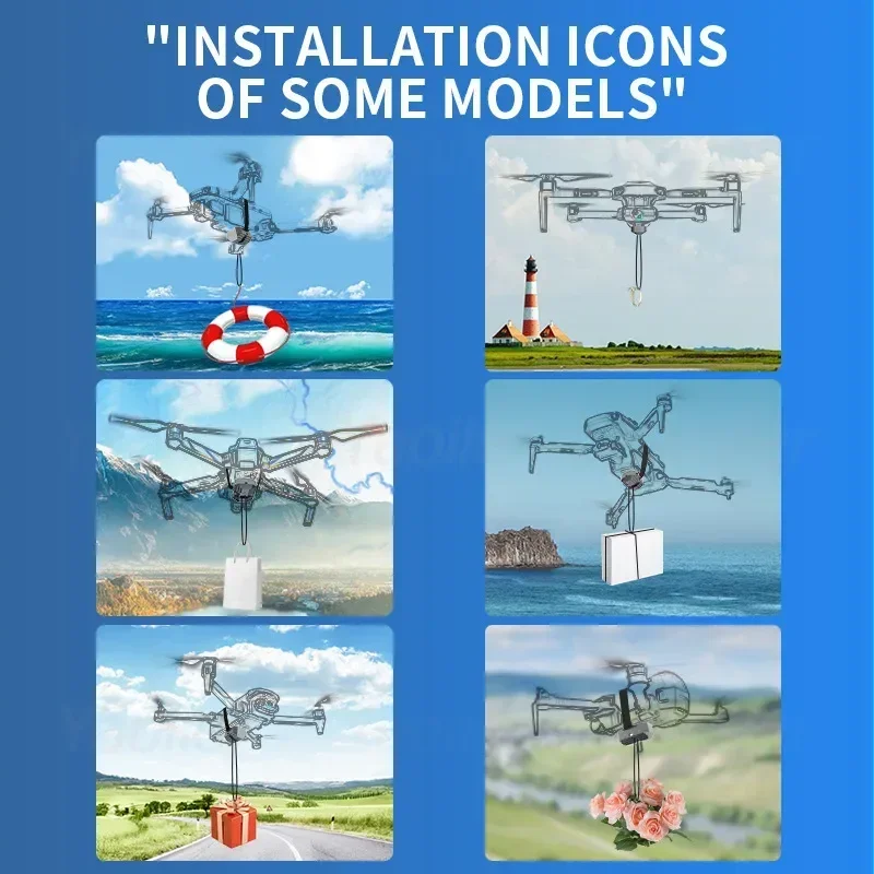NEW Drone Airdrop System for DJI Mini 4K/Mini 4 Pro/Air 3/Mini 3 Pro/Mavic 3/Mavic Pro Aerial Thrower Fishing Rescue Send Gift thumbnail 4