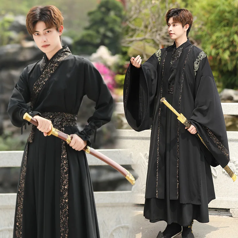 Hanfu ancient style swordsman suit Chinese style childe ancient costume men women two-piece set Cosplay Clothing thumbnail 6