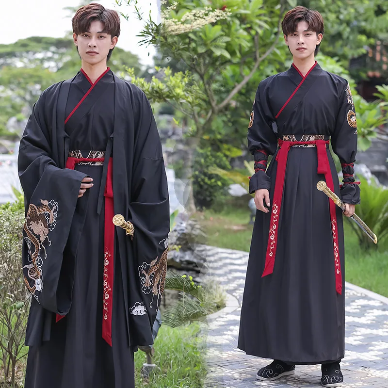 Hanfu ancient style swordsman suit Chinese style childe ancient costume men women two-piece set Cosplay Clothing thumbnail 4