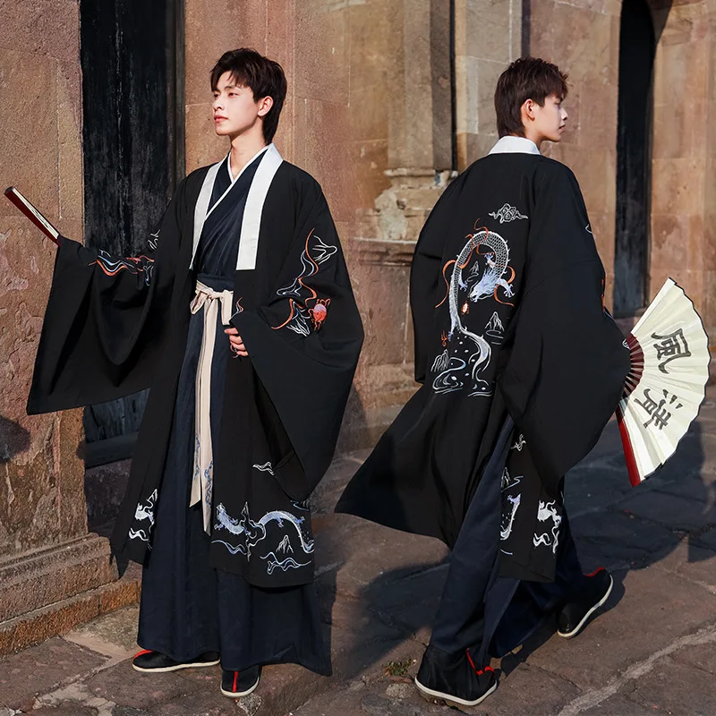 Hanfu ancient style swordsman suit Chinese style childe ancient costume men women two-piece set Cosplay Clothing thumbnail 5