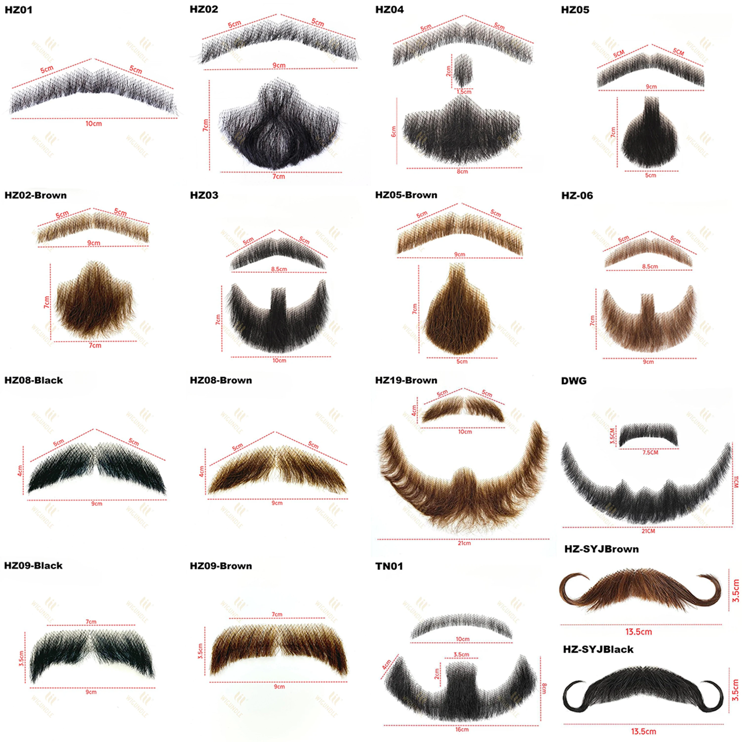 Fake Beard Trimmable and No itching Fake Mustache Realistic Faux Facial Hair for Men Theatrical/Holiday/Drama/Party/Movie thumbnail 2