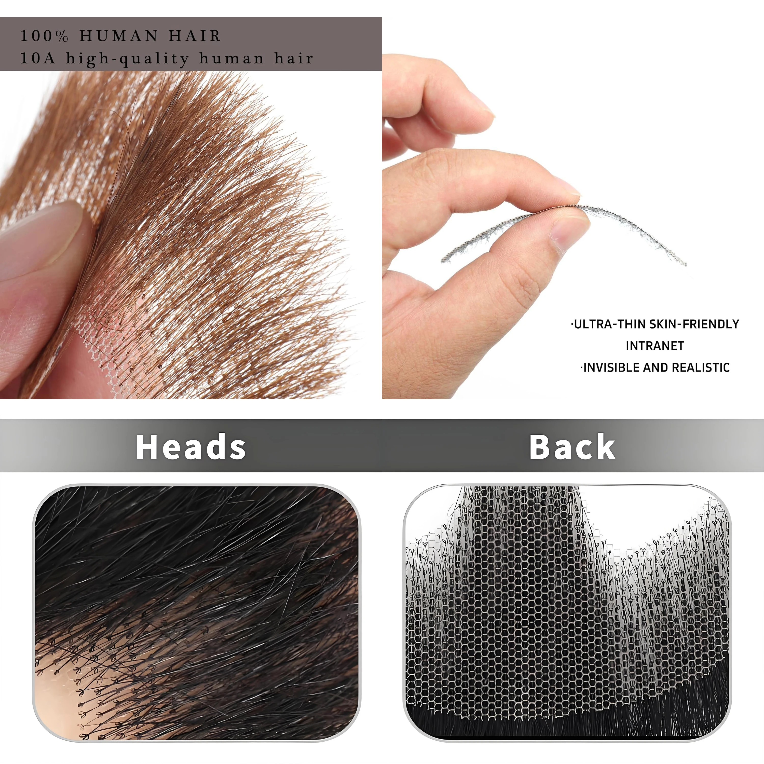Fake Beard Trimmable and No itching Fake Mustache Realistic Faux Facial Hair for Men Theatrical/Holiday/Drama/Party/Movie thumbnail 3