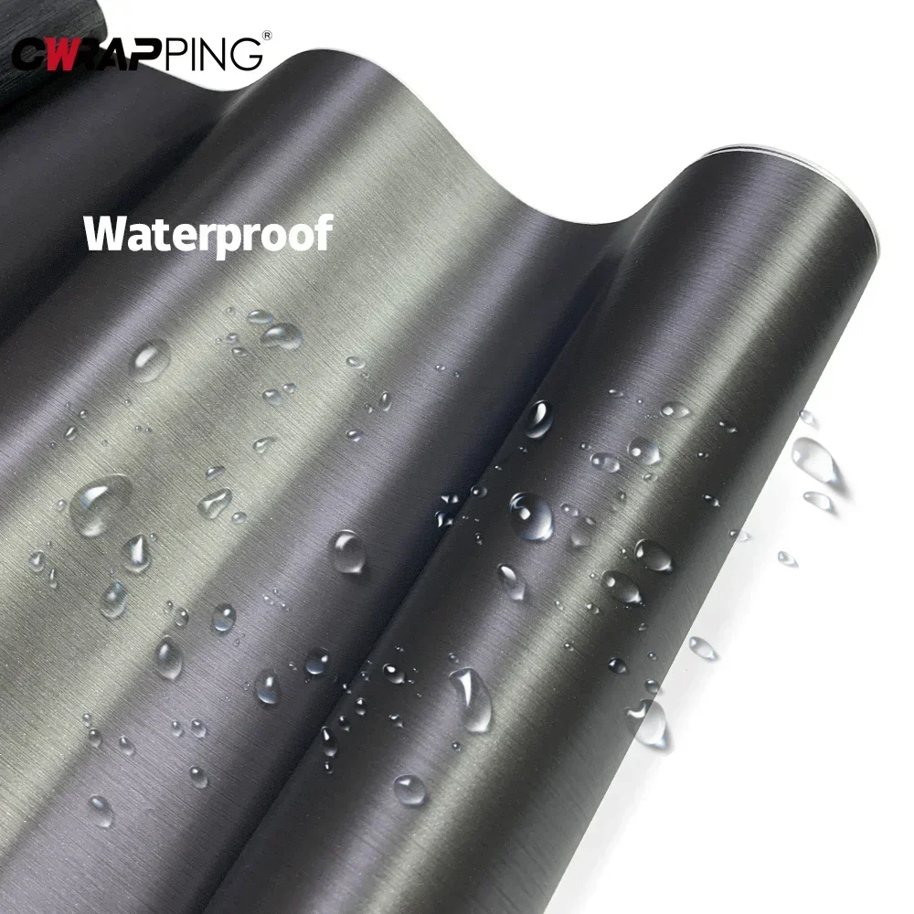 Car Sticker Vinyl Wrap Matt Brushed Aluminum Vinyl Wrap Film Self Adhesive Air Release Waterproof Protection for Car Accessories thumbnail 2