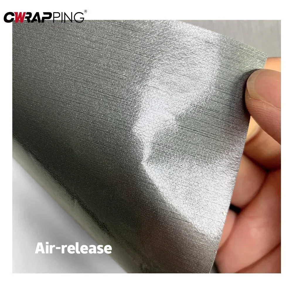 Car Sticker Vinyl Wrap Matt Brushed Aluminum Vinyl Wrap Film Self Adhesive Air Release Waterproof Protection for Car Accessories thumbnail 3