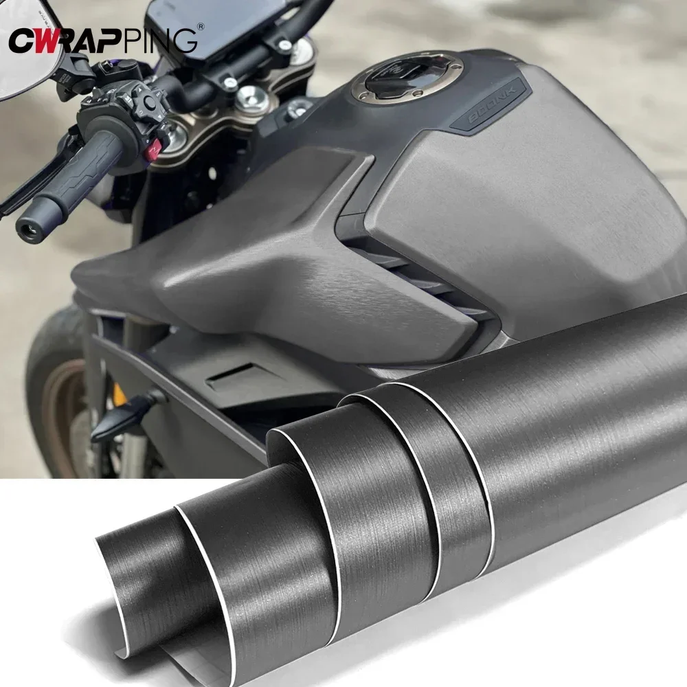 Car Sticker Vinyl Wrap Matt Brushed Aluminum Vinyl Wrap Film Self Adhesive Air Release Waterproof Protection for Car Accessories thumbnail 6