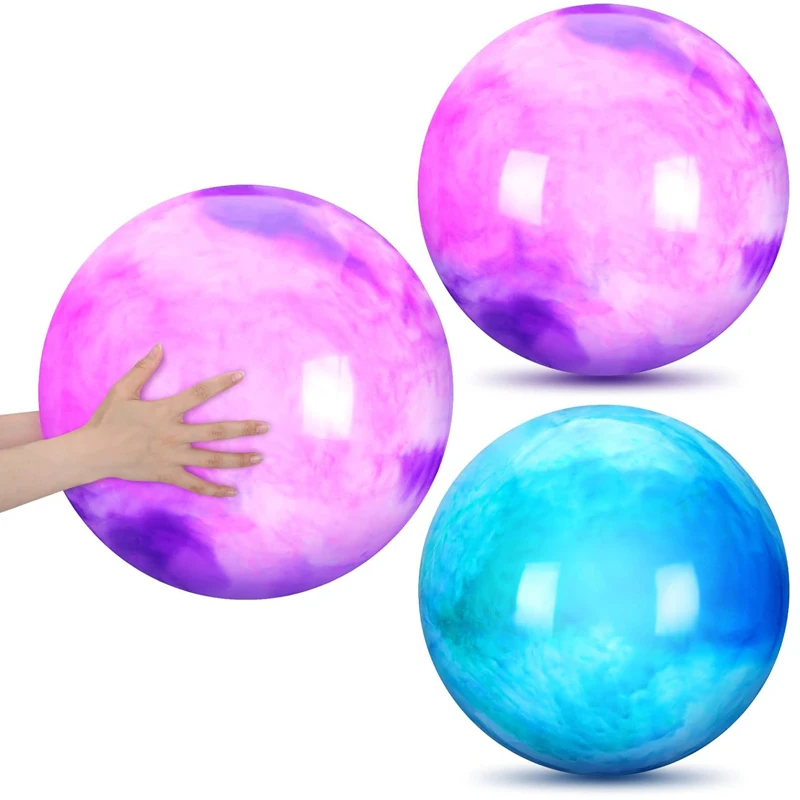 Marbleized Bouncy Balls 12Inch Inflatable Sensory Toys For Kids Play Party Games Park Backyard Beach Indoor Outdoor Playground thumbnail 3