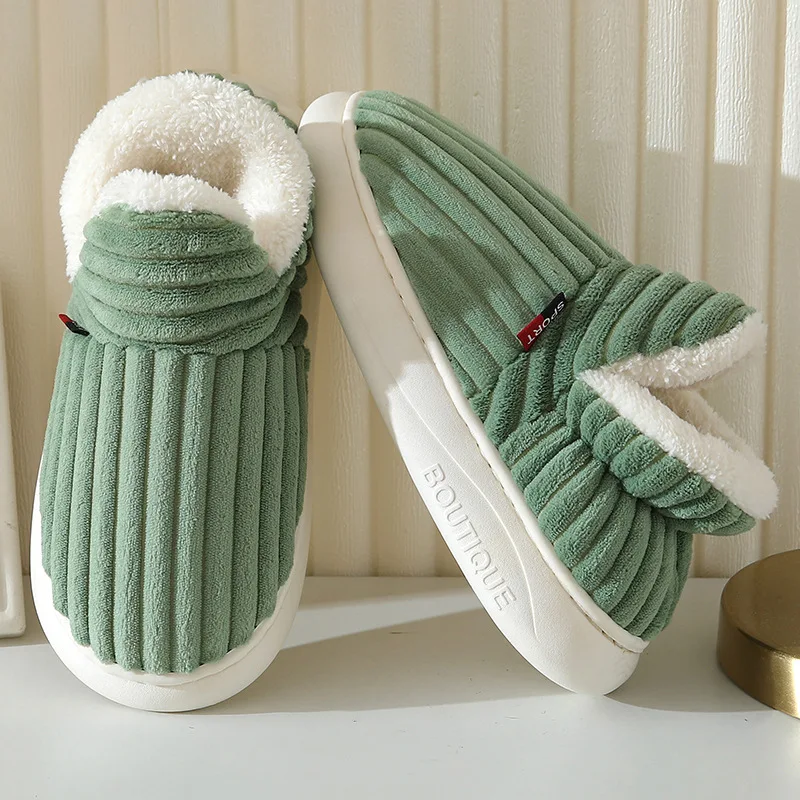 Shevalues Winter Men Slippers Short Plush Men Cotton Boots Indoor Fluffy House Fur Slippers Men Casual Soft Fur Furry Men Shoes thumbnail 5