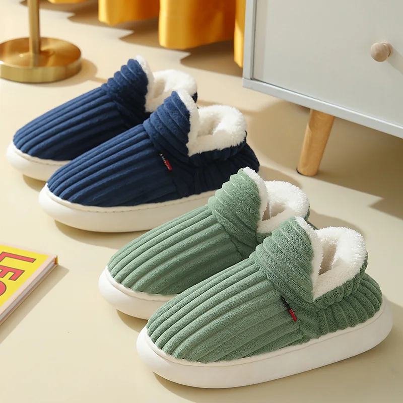 Shevalues Winter Men Slippers Short Plush Men Cotton Boots Indoor Fluffy House Fur Slippers Men Casual Soft Fur Furry Men Shoes thumbnail 6