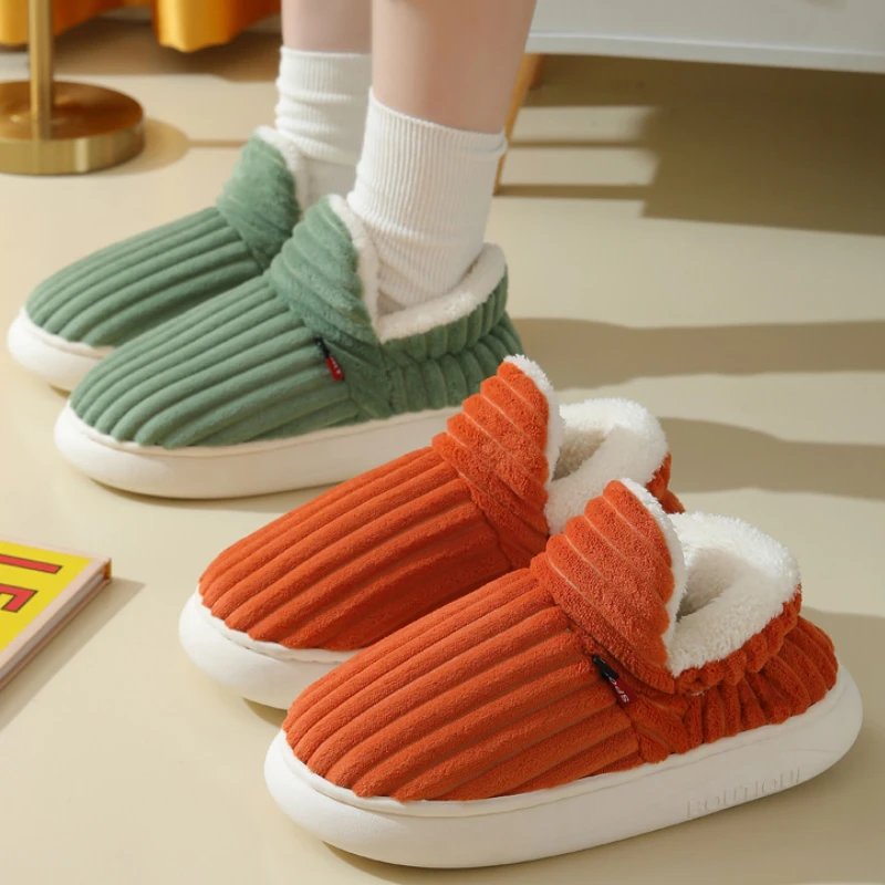 Shevalues Winter Men Slippers Short Plush Men Cotton Boots Indoor Fluffy House Fur Slippers Men Casual Soft Fur Furry Men Shoes thumbnail 4