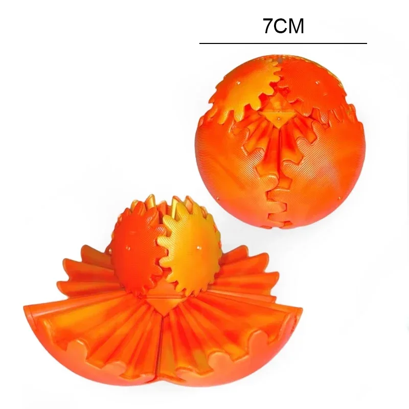Gear Ball 3D Printed Fidget Toys Spin Ball or Cube Stress Relief Desk Toy Anxiety Relax Activity For Adults Kids Gift thumbnail 4