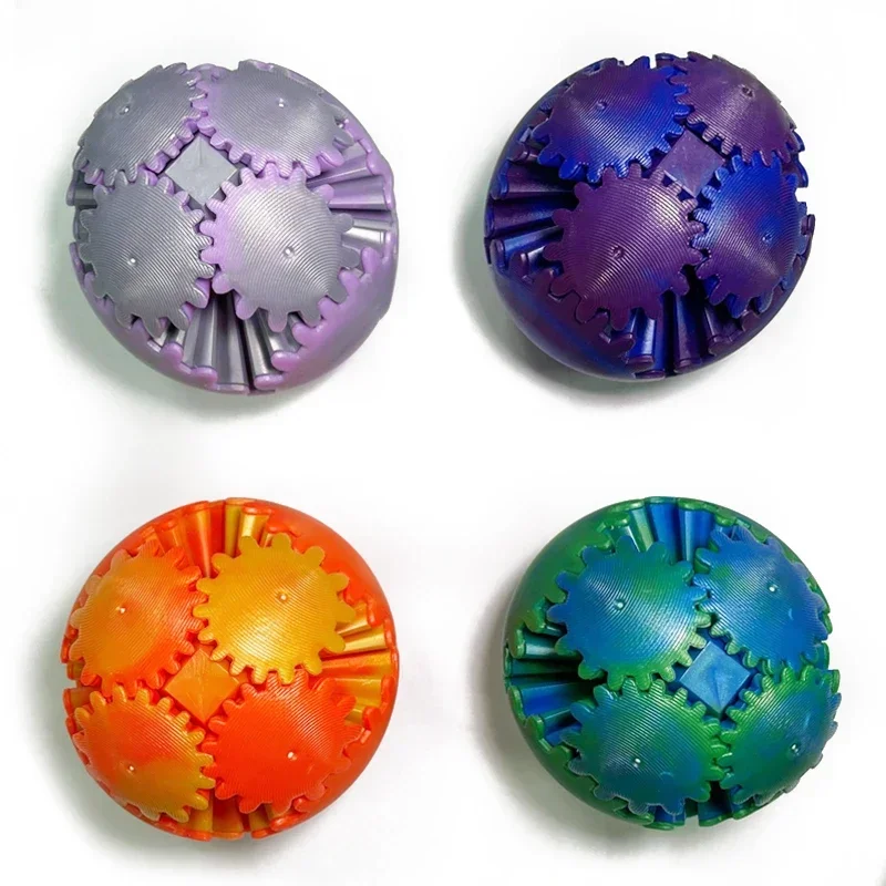 Gear Ball 3D Printed Fidget Toys Spin Ball or Cube Stress Relief Desk Toy Anxiety Relax Activity For Adults Kids Gift thumbnail 5