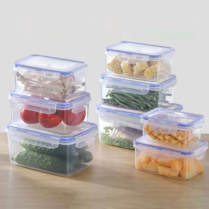 1PC 550/1000/1500/2500ml Refrigerator Food Storage Box With Plastic Lid Prepare Food Freshness Preservation Box Picnic Box thumbnail 2