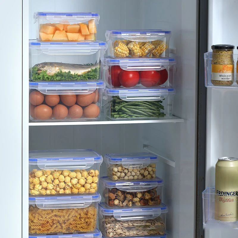 1PC 550/1000/1500/2500ml Refrigerator Food Storage Box With Plastic Lid Prepare Food Freshness Preservation Box Picnic Box thumbnail 3