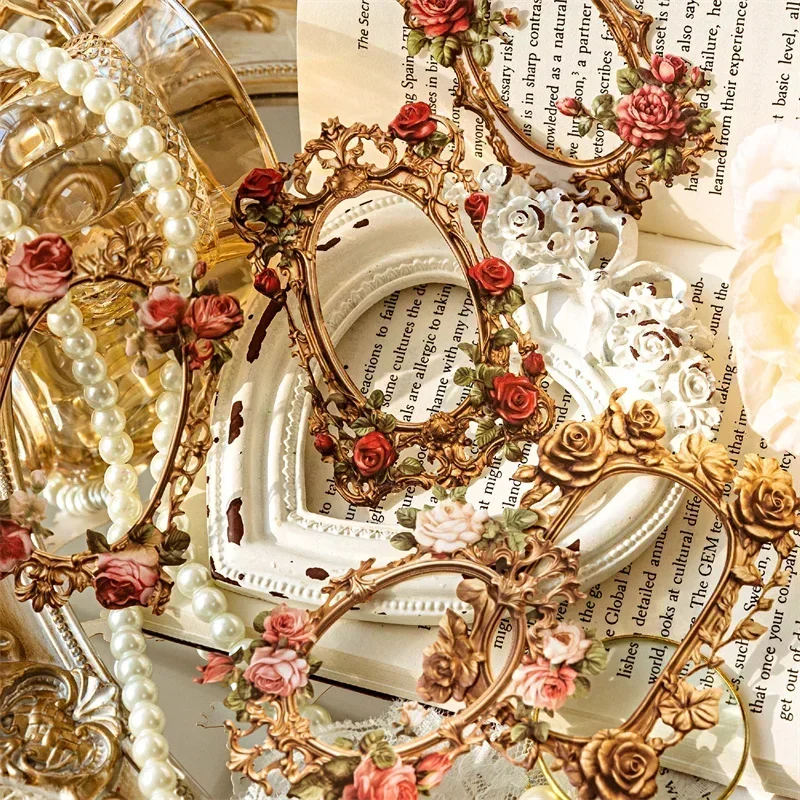 10pcs Collage Card Decor Junk DIY  Frame Cutout Journal Scrapbooking Aesthetic Flowers Stationery Craft Paper 135*103MM thumbnail 6