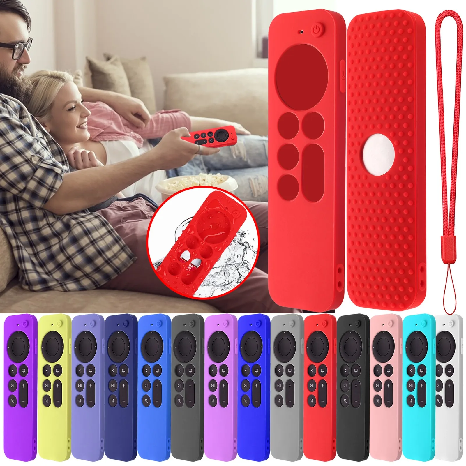 Remote Cover for Apple Siri Remote 3rd Gen Silicone Protective Remote Case for Apple TV 4K 2nd Gen Remote Shockproof Sleeve thumbnail 2