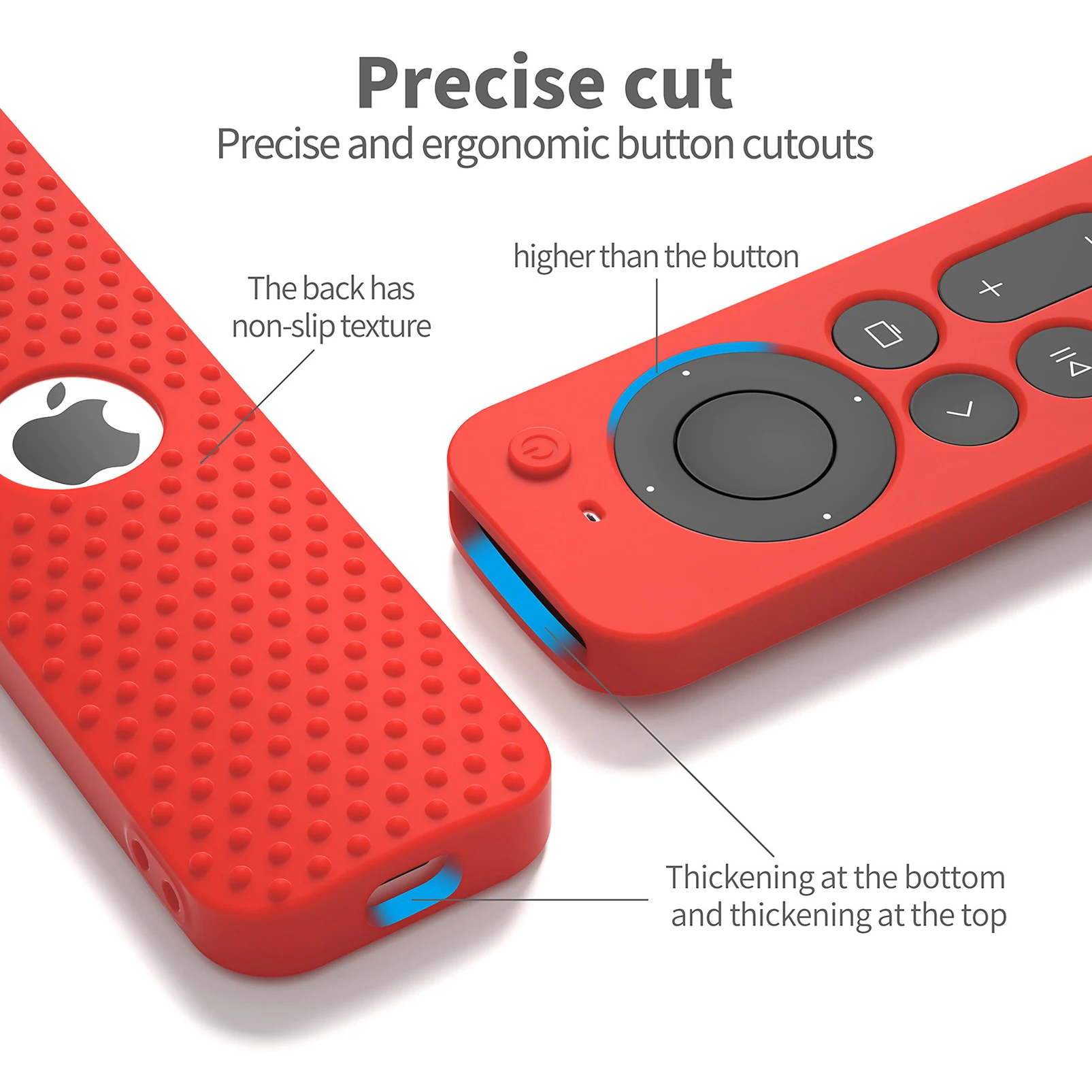 Remote Cover for Apple Siri Remote 3rd Gen Silicone Protective Remote Case for Apple TV 4K 2nd Gen Remote Shockproof Sleeve thumbnail 3