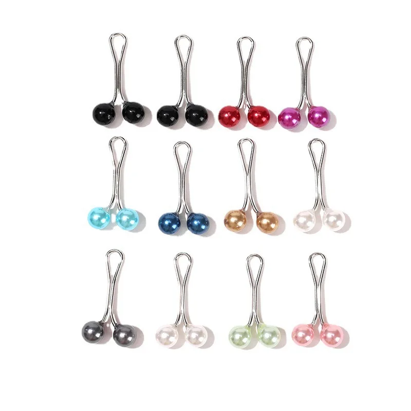 36/24/12/6PCS Pearls Pins Muslim Women Shawl Scarf Clips Lady Scarves Hijab For Women Pearl Brooch Pin Multicolor Hijab Clips thumbnail 4