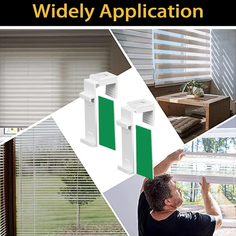 8Pcs Clamp Brackets Holders for Roller Blinds Easy Installation Window Shade Adjustable Clips Curtain Repair Accessories thumbnail 5